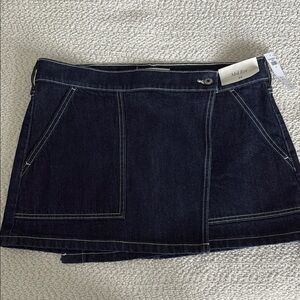 Women's Abercrombie & Fitch mini wrap Skirt - Dark wash mid rise size 29